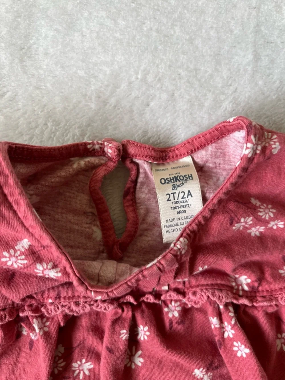 OshKosh B'gosh Rose Pink Floral Toddler Top